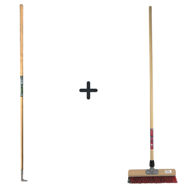 Synx Store Couteau à joints 150 cm et balai d'extérieur 40 cm - Couteau à joints - Manche 150 cm inclus - Balai d'extérieur
