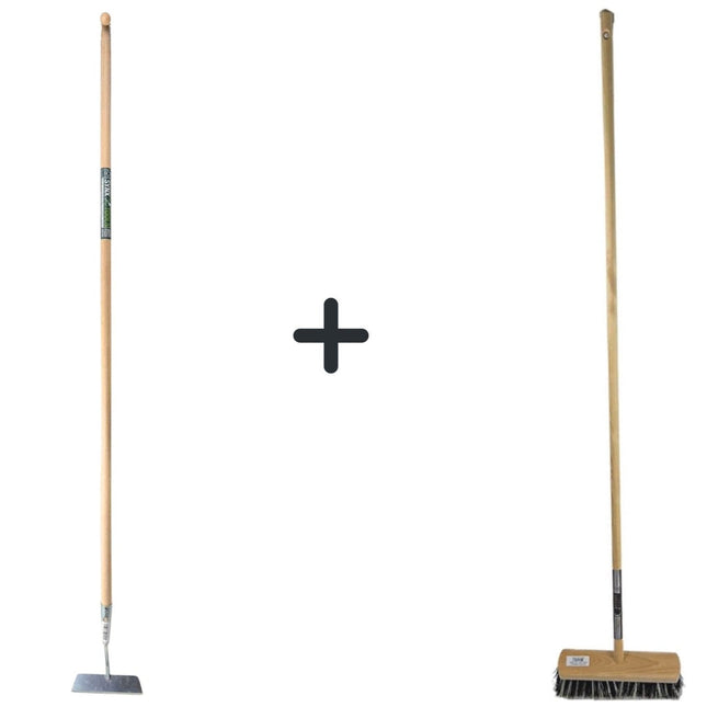 Synx Tools Houe droite 20 cm avec manche 160 cm + balai dur Old Dutchie - Balai d'extérieur