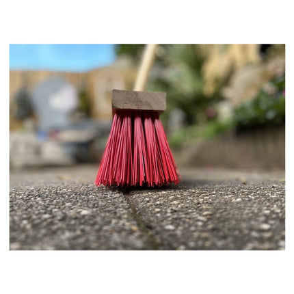 Synx Tools Houe droite 12 cm avec manche en acier 160 cm + balai de rue en nylon 50 cm - Houe droite 12 cm - Balai d'extérieur