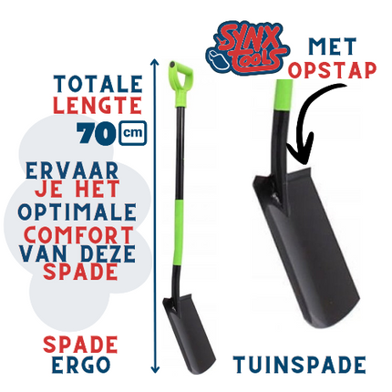 Synx Tools Bêche ERGO 70 cm Mini – Compacte et ergonomique