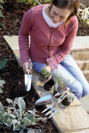 Spear & Jackson set de jardinage en acier inoxydable poli 3 pièces - set d'outils de jardinage - 3 pièces - Set de jardinage - Outils de jardinage - Pelle de jardin