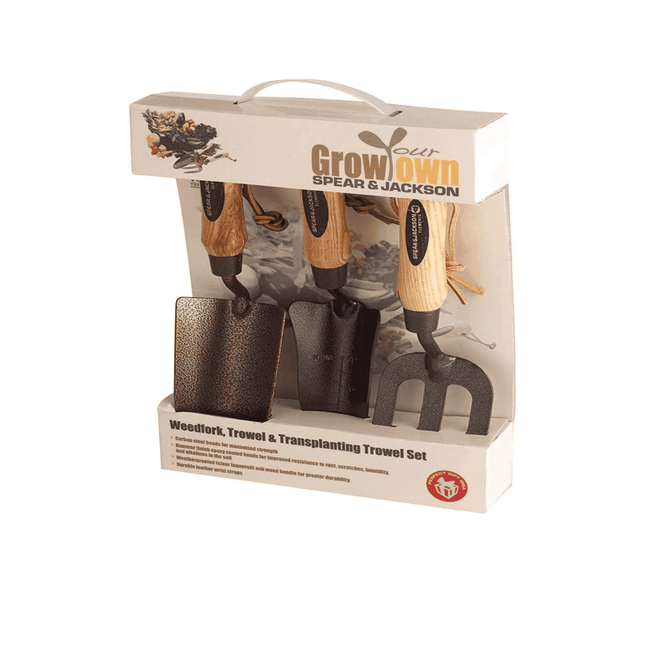 Spear & Jackson ELEMENTS3PS Elements coffret cadeau 3 pièces - ensemble d'outils de jardinage - 3 pièces - Ensemble de jardinage - Outils de jardinage - Pelle de jardin