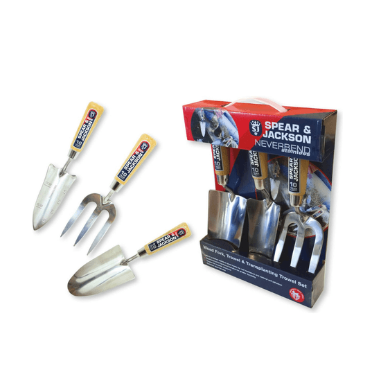 Kit de plantation en acier inoxydable poli - Spear&Jackson - 3 pièces - Outils de jardinage