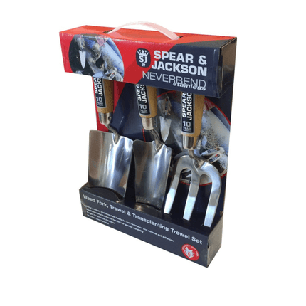 Kit de plantation en acier inoxydable poli - Spear&Jackson - 3 pièces - Outils de jardinage