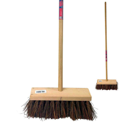 Balai de ville Synx 30 cm - Fibres naturelles dures - Avec manche de 150 cm