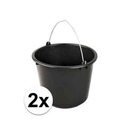 Seau ménager solide - 2 pièces - 12 L