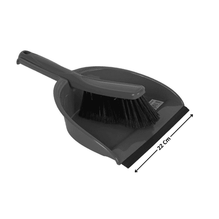 Synx Pelle et balayette grises - Plastique - 22 cm