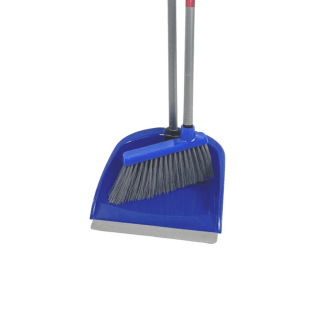 Synx Tools Pelle à poussière et balayette à long manche Bluemotion 80 cm - Pelle à poussière et balayette