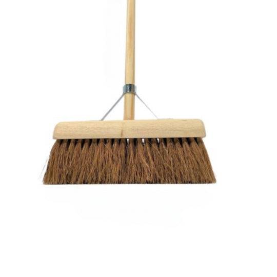 Synx Tools Balai en coco d'intérieur 30 cm  - balais - avec manche de 150 cm