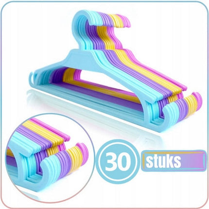 Synx Tools Cintres pour enfants - Cintres pour bébés - 30 pièces - Cintre - Couleurs assorties