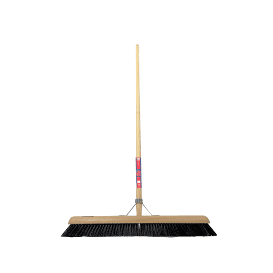 Synx Tools Balai de salle 60 cm en crin de cheval - Balais doux - Avec manche 160 cm