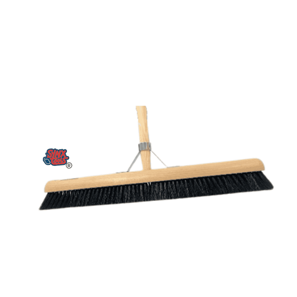 Synx Tools Balai de salle 60 cm en crin de cheval - manche 150 cm