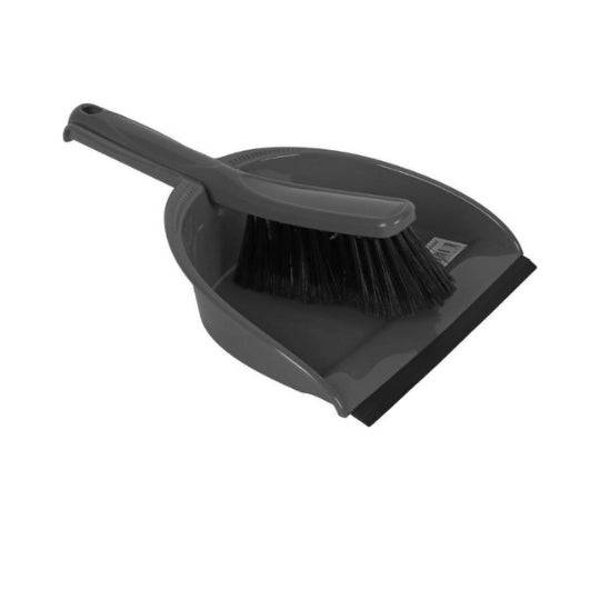 Synx Pelle et balayette grises - Plastique - 22 cm