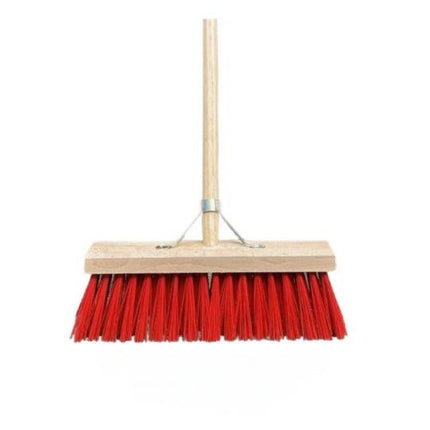 Synx Tools Balai de rue en nylon 35 cm - Balais d'extérieur - Balai de jardin avec manche 150 cm - Balai de terrasse
