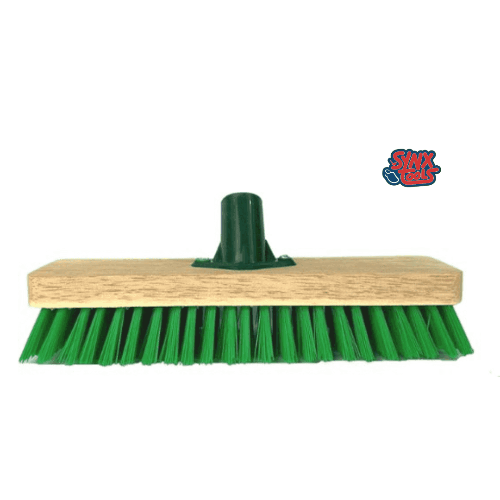 SynxTools moss broom without handle, green brush head, compact size.