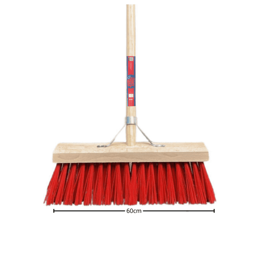 Synx Tools Balai d'extérieur 60 cm - outils de jardinage - incl. manche 160 cm