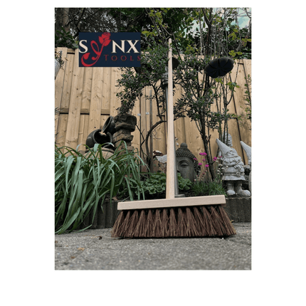 Synx Tools Balai de ville 30 cm - Balai d'extérieur - avec manche 120 cm