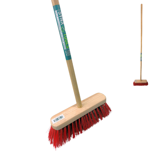 Nylon harde bezem 30cm met steel