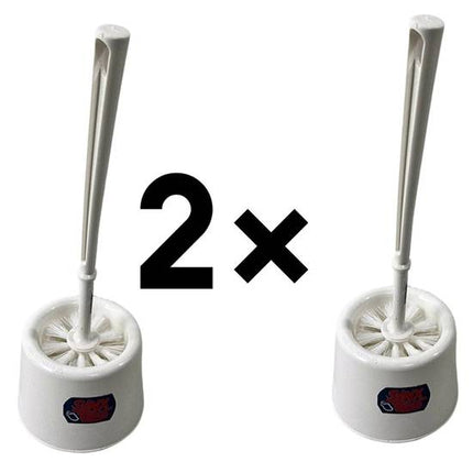 Synx Tools Brosse de toilettes blanche, lot de 2 pièces - Brosses de toilettes - Support de toilettes - 100 % recyclé