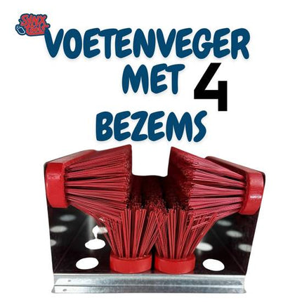 Voetenveger met vier bezems, hoogwaardige kwaliteit