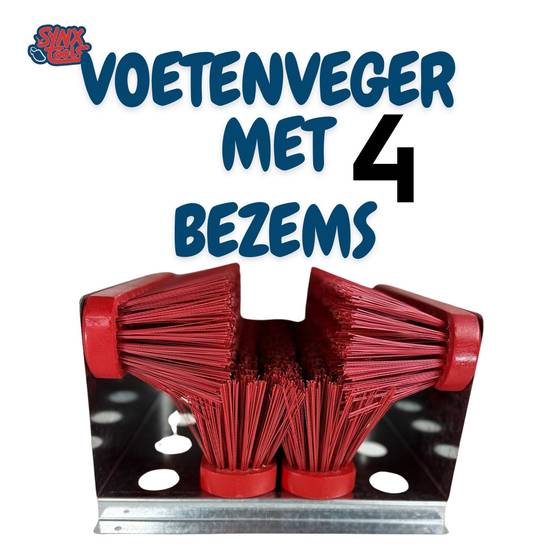Voetenveger met vier bezems, hoogwaardige kwaliteit