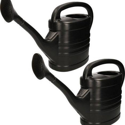 Arrosoir avec pomme d'arrosage en plastique : 2, 5 et 10 litres noir - Avec pomme d'arrosage/buse - pomme d'arrosage pour arrosoir - arrosoir de jardin