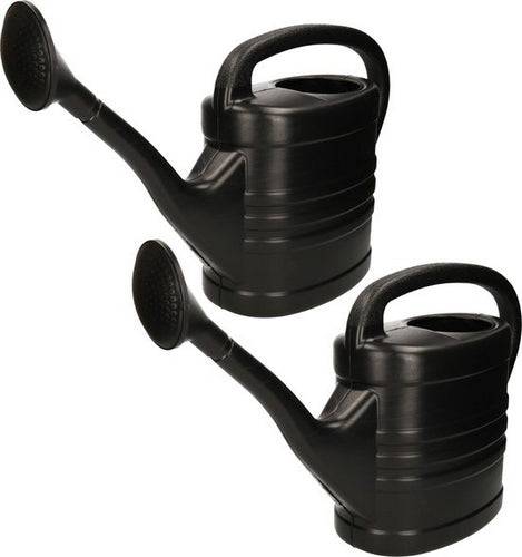 Arrosoir avec pomme d'arrosage en plastique : 2, 5 et 10 litres noir - Avec pomme d'arrosage/buse - pomme d'arrosage pour arrosoir - arrosoir de jardin
