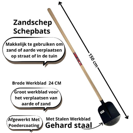 Synx Tools Pelle à sable Deux - Pelle robuste - Avec manche de 130 cm