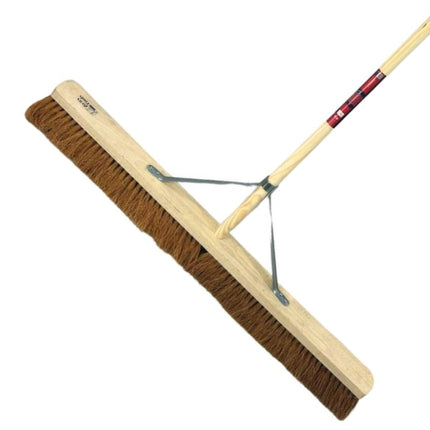 Synx Tools 2x Balai de salle 100 cm  - Balai - balai doux - balai à franges - balai en coco - manche à balai 150 cm