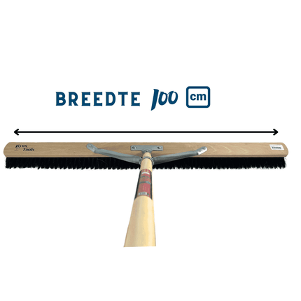 Balai Synx 100 cm en crin de cheval - Balai doux - Balais - Avec manche 150 cm