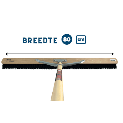 Synx Balai de salle en crin de cheval 80 cm - Balais doux & manche 150 cm