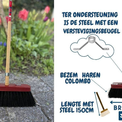 Synx Tools Balai de ville Colombo 30 cm - Balai de rue - Manche de 150 cm inclus