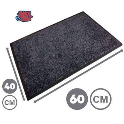Tapis de sol - Paillasson de luxe pour intérieur - Vinyle anthracite 40 x 60 cm