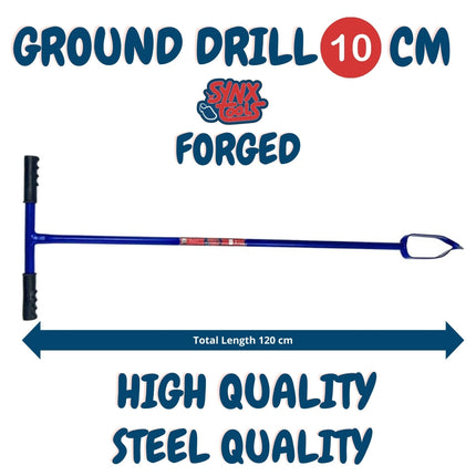 Synx Tools Tarière 10 cm forgée - Tarières - Tarière à pieux - Outils de jardinage - Boîte à terre - Haute qualité