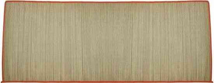Tapis de plage en roseau 60 x 180 cm - Bordure colorée