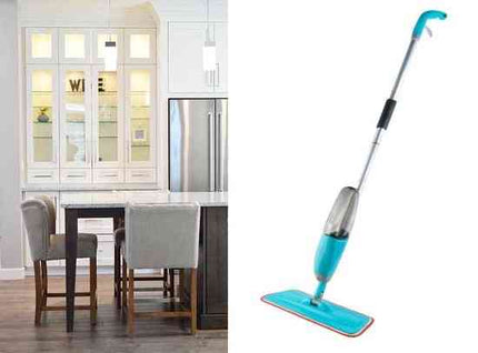 Spray Mop - Balai à franges avec manche et chiffon en microfibre