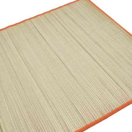 Tapis de plage en roseau 60 x 180 cm - Bordure colorée