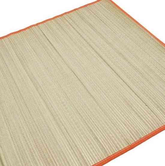 Tapis de plage en roseau 60 x 180 cm - Bordure colorée
