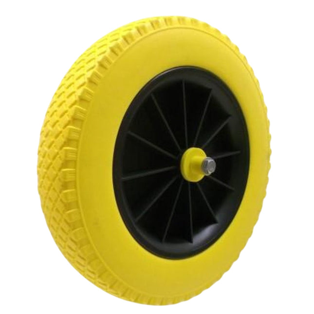 Roue de brouette anti-crevaison avec axe / roue de brouette en PU massif