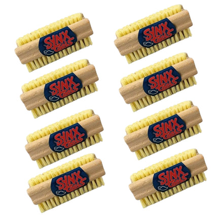 Synx Tools Brosse à clous en bois, lot de 2 pièces - Brosses à récurer - Brosse à clous - Balai à récurer - Brosse à clous en bois - Lot économique