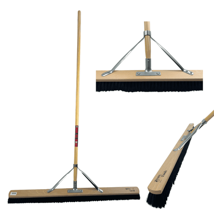 Balai Synx 100 cm en crin de cheval - Balai doux - Balais - Avec manche 150 cm