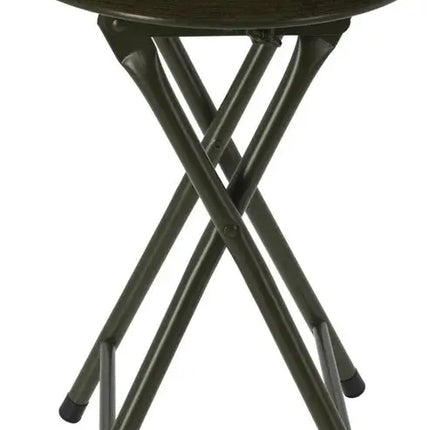 Tabouret/chaise d'appoint - Pliable - Noir/bleu/marron/vert - Ribcord - D33 x H49 cm