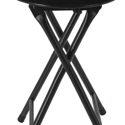 Tabouret/chaise d'appoint - Pliable - Noir/bleu/marron/vert - Ribcord - D33 x H49 cm