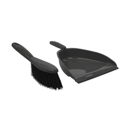 Synx Pelle et balayette grises - Plastique - 22 cm