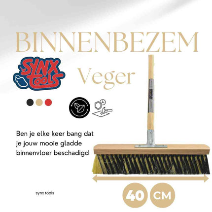 Synx Tools Balai d'intérieur X Balai 40 cm - balais - Avec manche 150 cm - balai de salle