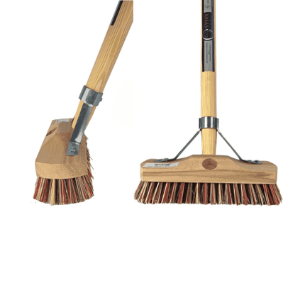 Synx Union Balai à main en nylon extra dur 22 cm - avec manche 150 cm
